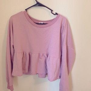 Pink ruffle long sleeve